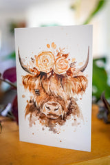Highland Cow - Blank Greeting Card
