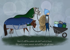 Here's to all the women, Cartoon Art Print