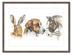 Hunting Trio - Watercolour Art Print