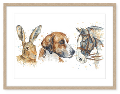 Hunting Trio - Watercolour Art Print