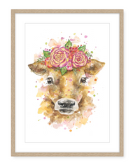 Jolene the Jersey Cow - Watercolour Art Print