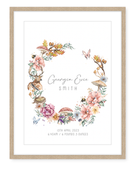 Whimsical Name Print (Girl) - Watercolour Art Print
