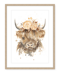 Helga the Highland Cow - Watercolour Print