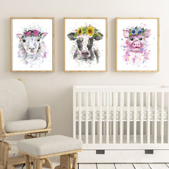 Pink Pig - A3 Watercolour Print - 4 available