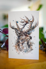 Stag - Blank Greeting Card