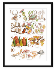 Woodland 123 - Watercolour Art Print