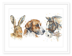 Hunting Trio - Watercolour Art Print