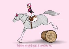 Be Brave - Cartoon Art Print