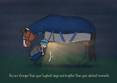 You are stronger than your toughest days - Cartoon Art Print