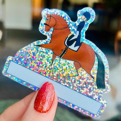 Dressage - Glitter Name Sticker
