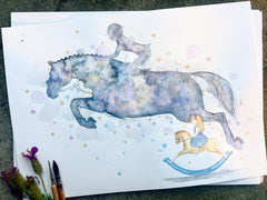"Show Jumping Dreams" - Original Painting