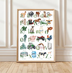 Farming ABC - Watercolour Art Print