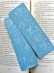 Double Sided Bookmark - Blue Equestrian