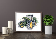 John Deere Tractor - Watercolour Print