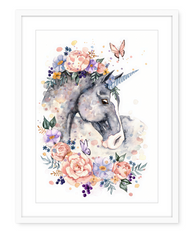 Ethel the Unicorn - Watercolour Art Print