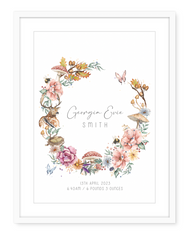 Whimsical Name Print (Girl) - Watercolour Art Print