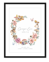 Whimsical Name Print (Girl) - Watercolour Art Print