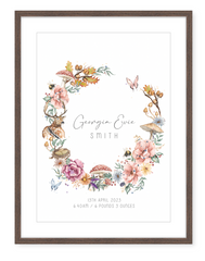 Whimsical Name Print (Girl) - Watercolour Art Print