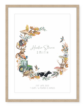 Whimsical Name Print (Boy) - Watercolour Art Print