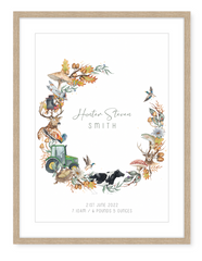 Whimsical Name Print (Boy) - Watercolour Art Print