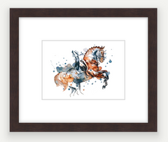 Dressage - Watercolour Mini Print