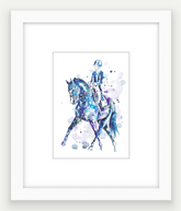 Half Pass - Watercolour Mini Print