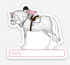 Pink Pony - Vinyl Name Sticker