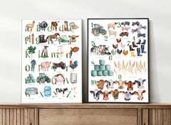 Farming ABC - Watercolour Art Print