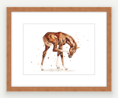 Chestnut Filly - Watercolour Mini Print