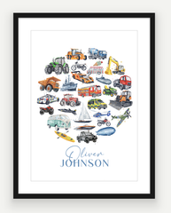 Personalised Vehicle Print - Watercolour Art Print - PRINT OF THE WEEK 20% OFF