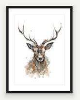 Sika Stag - Watercolour Art Print