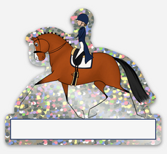 Dressage - Glitter Name Sticker