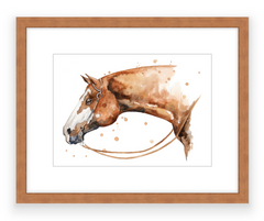 Quarter Horse - Watercolour Mini Print
