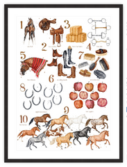 Equestrian 123 - Watercolour Art Print