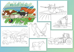 The Art of Michelle Clarke - Rural New Zealand Colouring-in Book