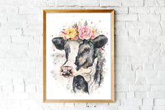 Florence The Friesian - Watercolour Print