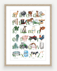 Farming ABC - Watercolour Art Print