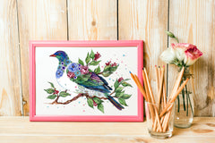 Kereru - Aotearoa Florals Collection - Watercolour Print