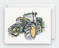 Tractor - Blank Greeting Card