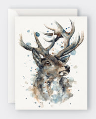Stag - Blank Greeting Card