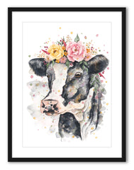 Florence The Friesian - Watercolour Print