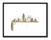 The Dairy Farmer's Shelf - Watercolour Print