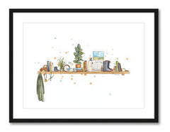 The Dairy Farmer's Shelf - Watercolour Print