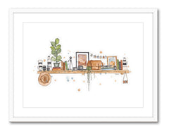The Photographer's Shelf - Watercolour Print