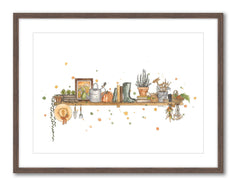 The Gardener's Shelf - Watercolour Print
