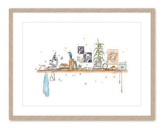 The Vet's Shelf - Watercolour Print