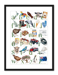 New Zealand ABC - Watercolour Art Print