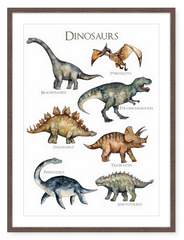 Dinosaurs - Watercolour Print