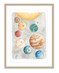 Planets - Watercolour Art Print - 1 available