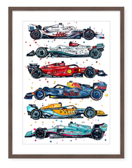 Formula One Cars - Watercolour Art Print